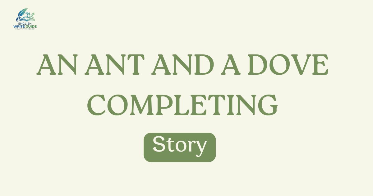 An Ant and a Dove Completing Story