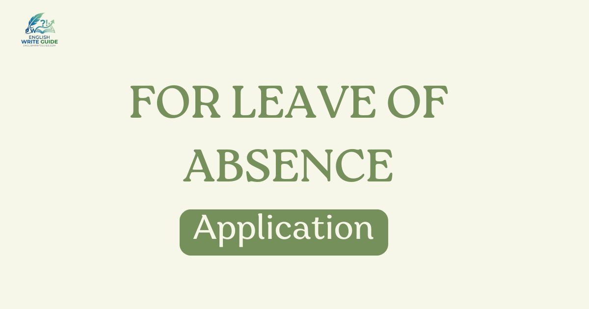 Application for Leave of Absence