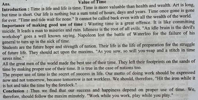 Value of Time Composition (variant 2)