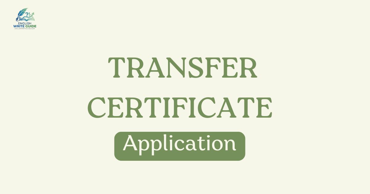 Application for Transfer Certificate