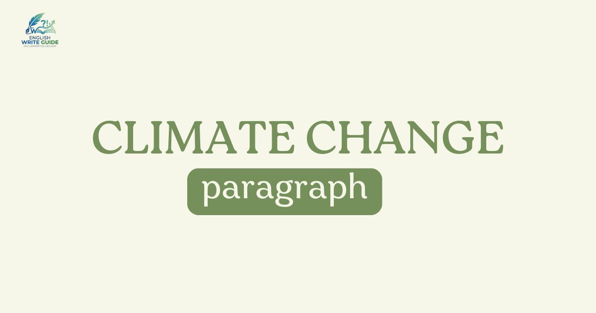 Climate Change Paragraph