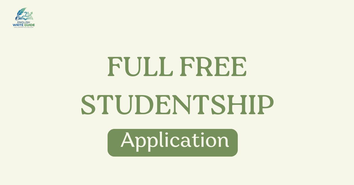 Full Free Studentship Application